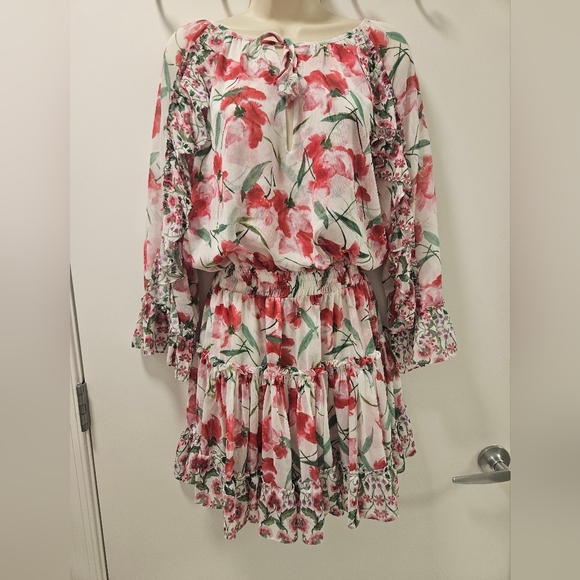 Misa Los Angeles Eliza Tiered Ruffle Chiffon Mini Dress Size S - Picture 5 of 16